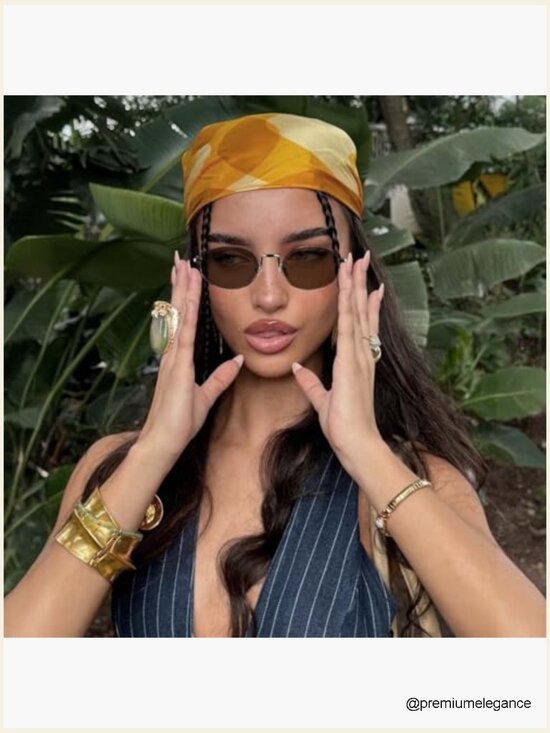 Retro Oval Sunglasses Y2K Style Gold Frame UV Protection Unisex 90s